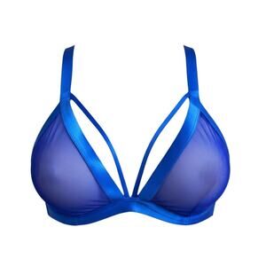 V.I.P.A Tiffany Cobalt Blue Mesh Strappy Triangle Bra – Size Med/Large lingerie